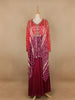 Purple Abstract Design Semi Silk Kaftan Palazzo Suit