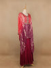 Purple Abstract Design Semi Silk Kaftan Palazzo Suit