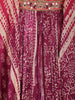 Purple Abstract Design Semi Silk Kaftan Palazzo Suit