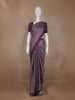 Purple Bandhani-Style Geometric Print Mul Mul Cotton Saree - Diadem