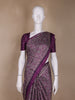 Purple Bandhani-Style Geometric Print Mul Mul Cotton Saree - Diadem