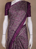 Purple Bandhani-Style Geometric Print Mul Mul Cotton Saree - Diadem
