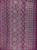 Purple Bandhani-Style Geometric Print Mul Mul Cotton Saree - Diadem