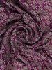 Purple Bandhani-Style Geometric Print Mul Mul Cotton Saree - Diadem