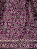 Purple Bandhani-Style Geometric Print Mul Mul Cotton Saree - Diadem