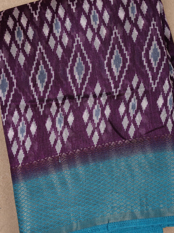 Purple Diamond Designed Fancy Cotton Saree - Diadem
