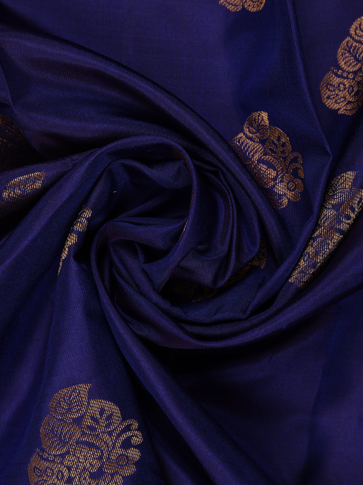 Purple Floral Butta woven Silk Saree - Diadem