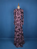Purple Floral Design Chiffon Partywear Gown - Diadem