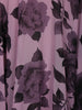 Purple Floral Design Chiffon Partywear Gown - Diadem