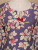 Purple Floral Design Print Cotton Salwar Suit - Diadem