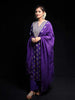 Purple Floral Designed Banarasi Silk Palazzo Salwar Suit