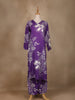 Purple Floral Designed Cotton Salwar Suit