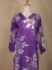 Purple Floral Designed Cotton Salwar Suit