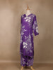 Purple Floral Designed Cotton Salwar Suit