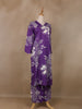 Purple Floral Designed Cotton Salwar Suit