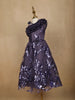 Purple Floral Designed Party Gown for Girls - Diadem
