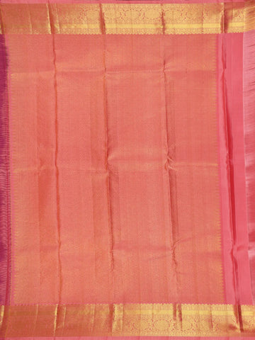 Purple Floral Woven Pure Kanchipuram Silk Saree - Diadem