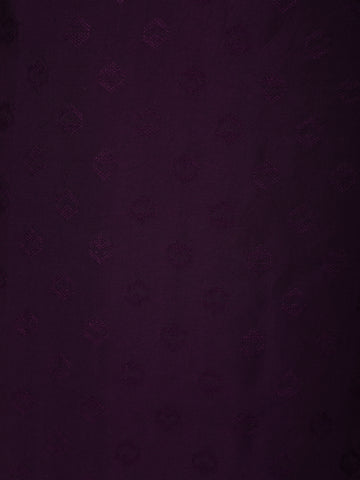 Purple Floral Designed Semi Silk Salwar Suit - Diadem