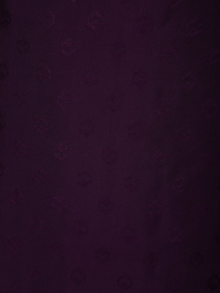 Purple Floral Designed Semi Silk Salwar Suit - Diadem