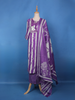 Purple Floral Designed Tie-Dye Rayon Salwar Suit - Diadem