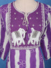 Purple Floral Designed Tie-Dye Rayon Salwar Suit - Diadem
