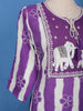 Purple Floral Designed Tie-Dye Rayon Salwar Suit - Diadem