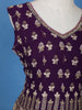 Purple Floral Embroidered Georgette Sharara Salwar Suit - Diadem