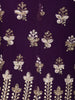 Purple Floral Embroidered Georgette Sharara Salwar Suit - Diadem