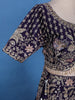 Purple Floral Embroidery Bridal Raw Silk Lehenga - Diadem