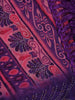 Purple Floral Printed Beaded Synthetic Saree - Diadem