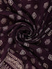 Purple Floral Printed Cotton Saree - Diadem