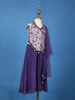 Purple Floral Printed Gerogette Palazzo Salwar Suit for Girls - Diadem