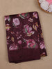Purple Floral Prints Fancy Georgette Saree - Diadem