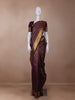Purple Floral Woven Pure Kanchipuram Silk Saree - Diadem