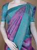 Purple Floral Woven Pure Kanchipuram Silk Saree - Diadem