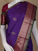 Purple Floral Woven Pure Kanchipuram Silk Saree - Diadem