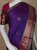 Purple Floral Woven Pure Kanchipuram Silk Saree - Diadem