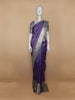 Purple Floral Woven Pure Kanchipuram Silk Saree