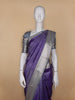 Purple Floral Woven Pure Kanchipuram Silk Saree
