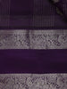Purple Floral and Checks woven Silk Saree - Diadem