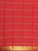 Purple Floral and Stripes Woven Pure Kanchipuram Silk Saree - Diadem