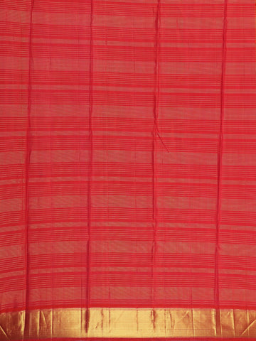 Purple Floral and Stripes Woven Pure Kanchipuram Silk Saree - Diadem