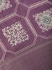 Purple Floral hexagonal Printed Cotton Saree - Diadem