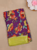 Purple Floral Prints Fancy Georgette Saree - Diadem