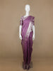 Purple Floral Woven Pure Kanchipuram Silk Saree - Diadem