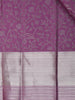 Purple Floral Woven Pure Kanchipuram Silk Saree - Diadem