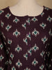 Purple Floral Design Cotton Kurti - Diadem