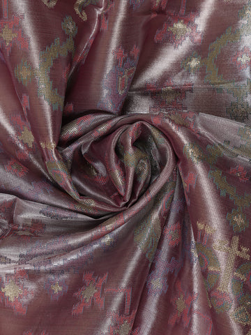 Purple Ikat Woven Tissue Silk Saree - Diadem