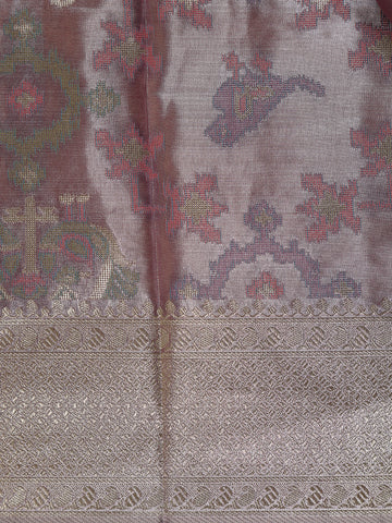 Purple Ikat Woven Tissue Silk Saree - Diadem
