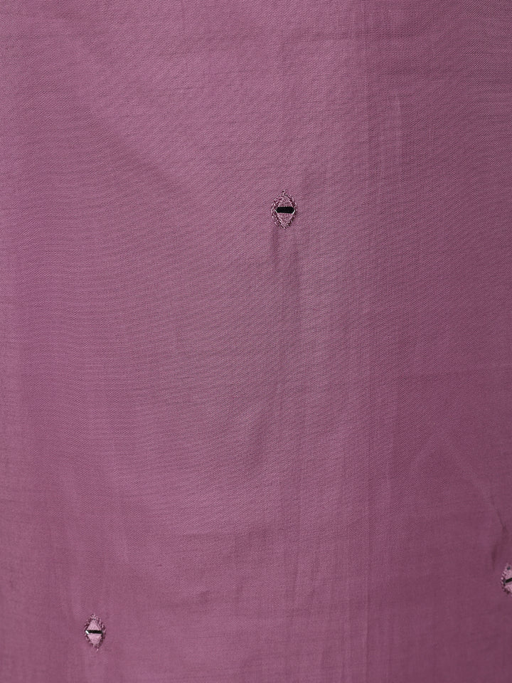 Purple Mirror Worked Cotton Salwar Suit - Diadem